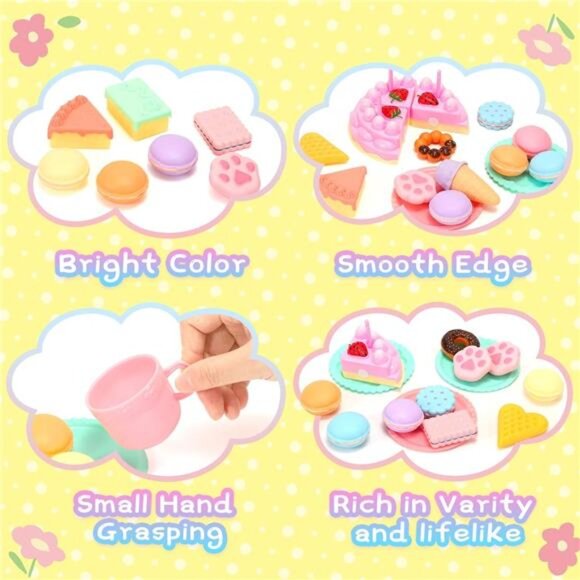 30 PCS Kitchen Pretend Play Toys Kids Plastic Toys Tea Set - Picture 4 of 7